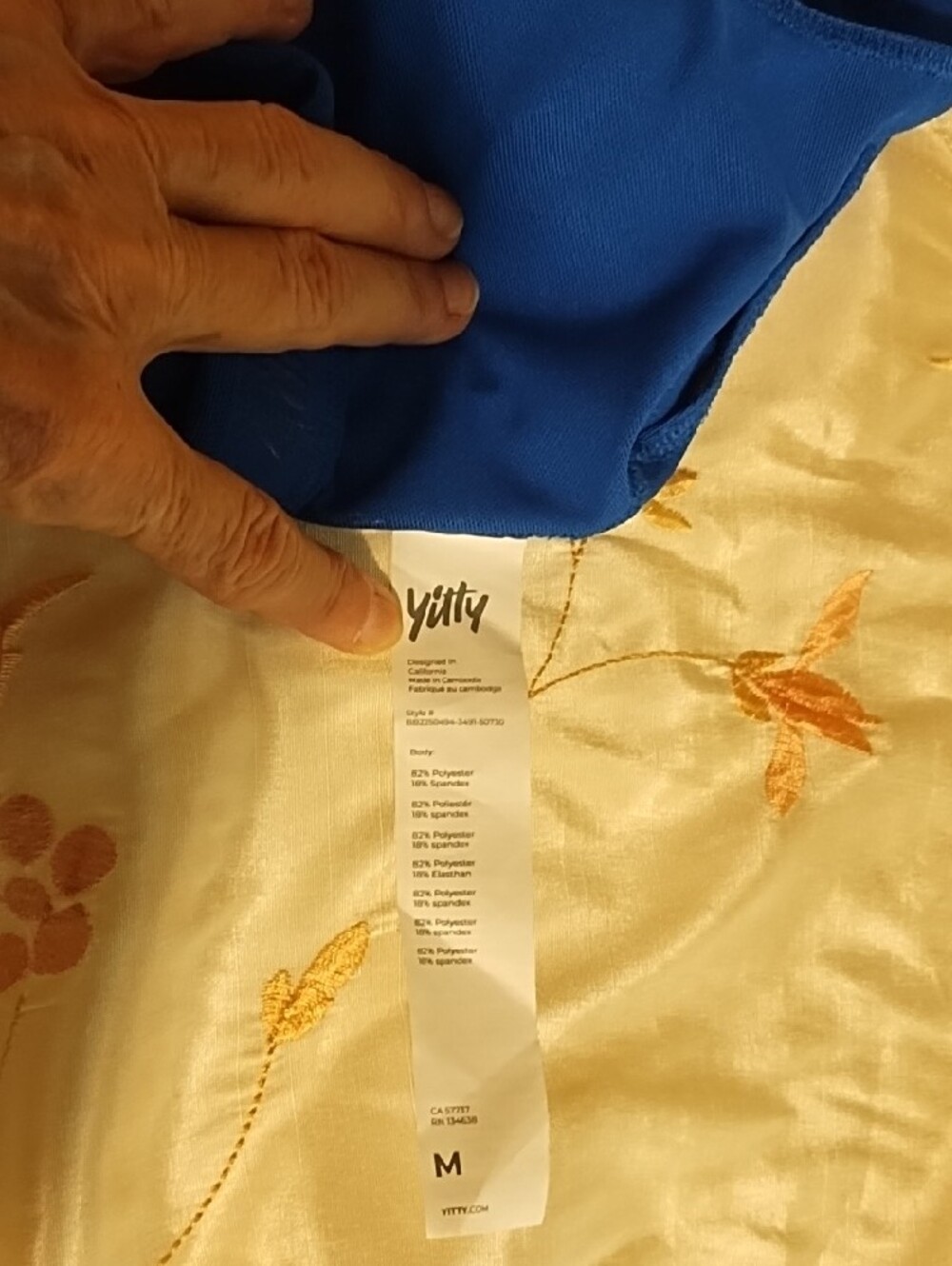 YITTY NWT Women's Medium Royal Blue Athletic Bra. - Picture 9 of 9